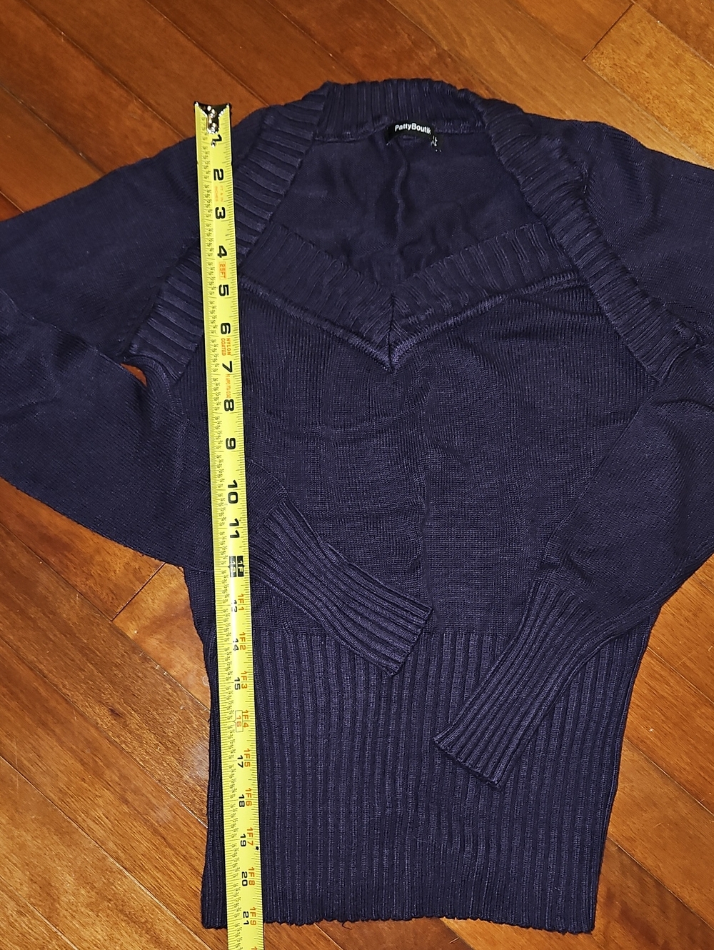 5FOR$30 Dark Purple Ribbed V-Neck Sweater
